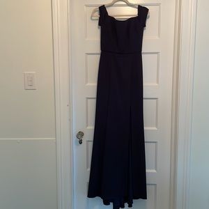 Never Worn NWT - Navy Amsale Eden Dress - size 4 standard length